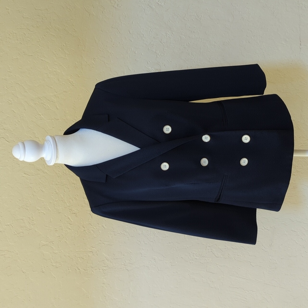 The Limited Navy Double-Breasted Blazer Tailored Suit Jacket Size Medium